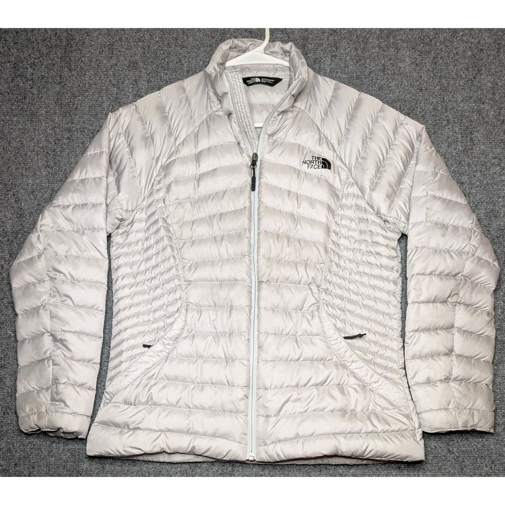 The North Face Jacket Womens Medium Gray 700 Down Puffer Quilted Slim Lightweigh